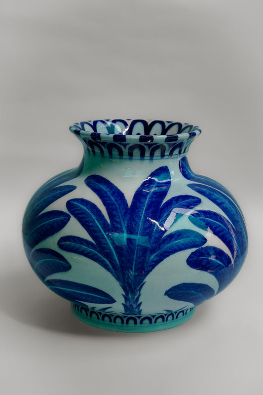 Palm Grove Eco-Friendly Ceramic Matka Vase
