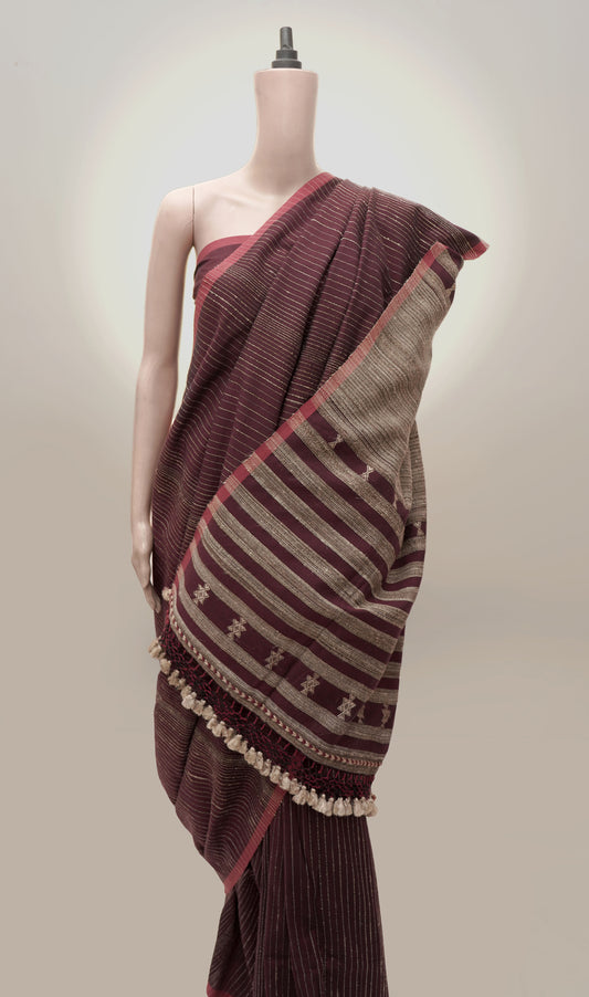 Twilight Horizon | Pagdi Gradation Handloom Saree