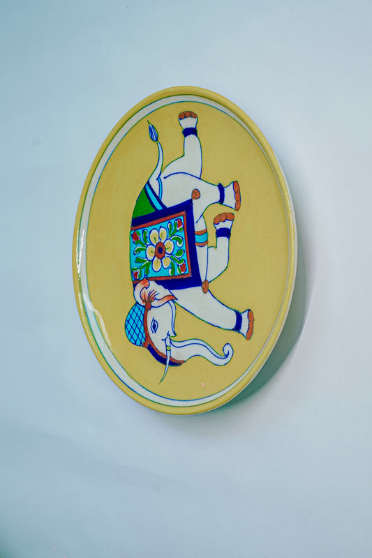 Regal Elephant Tabletop & Wall Ceramic Plate