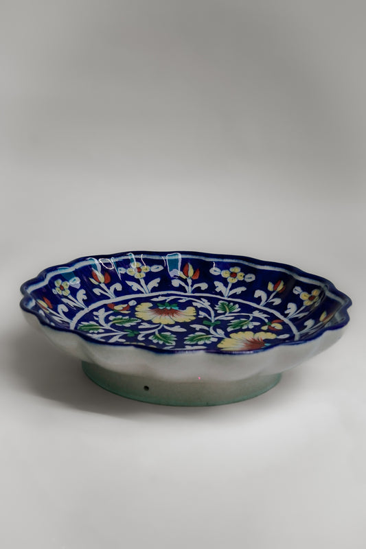 Twilight Lotus Home Decor Ceramic Medallion