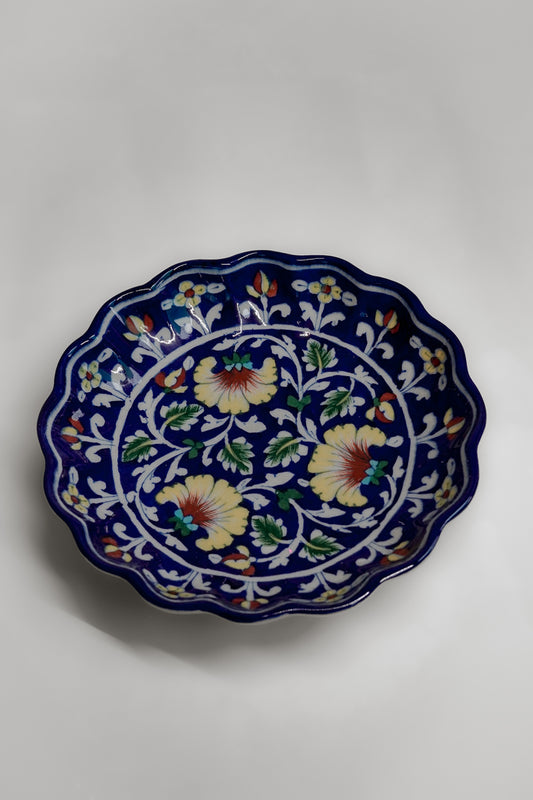 Twilight Lotus Home Decor Ceramic Medallion