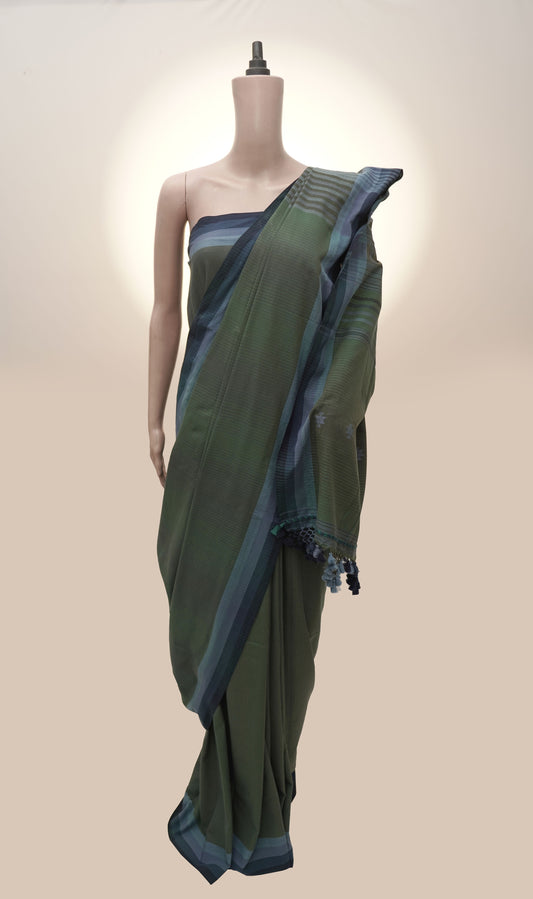 Forest Dawn | Gradation Kutch Handwoven Saree