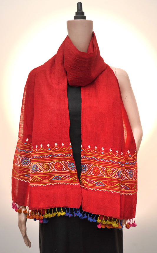 Crimson Heritage Rogan | Artisan Woolen Handwoven Stall