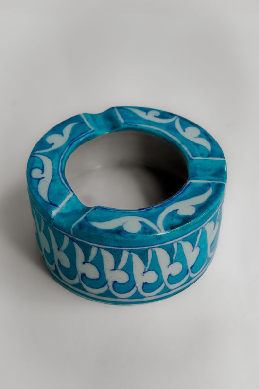 Twilight Bloom Handpainted Decorative Ashtray