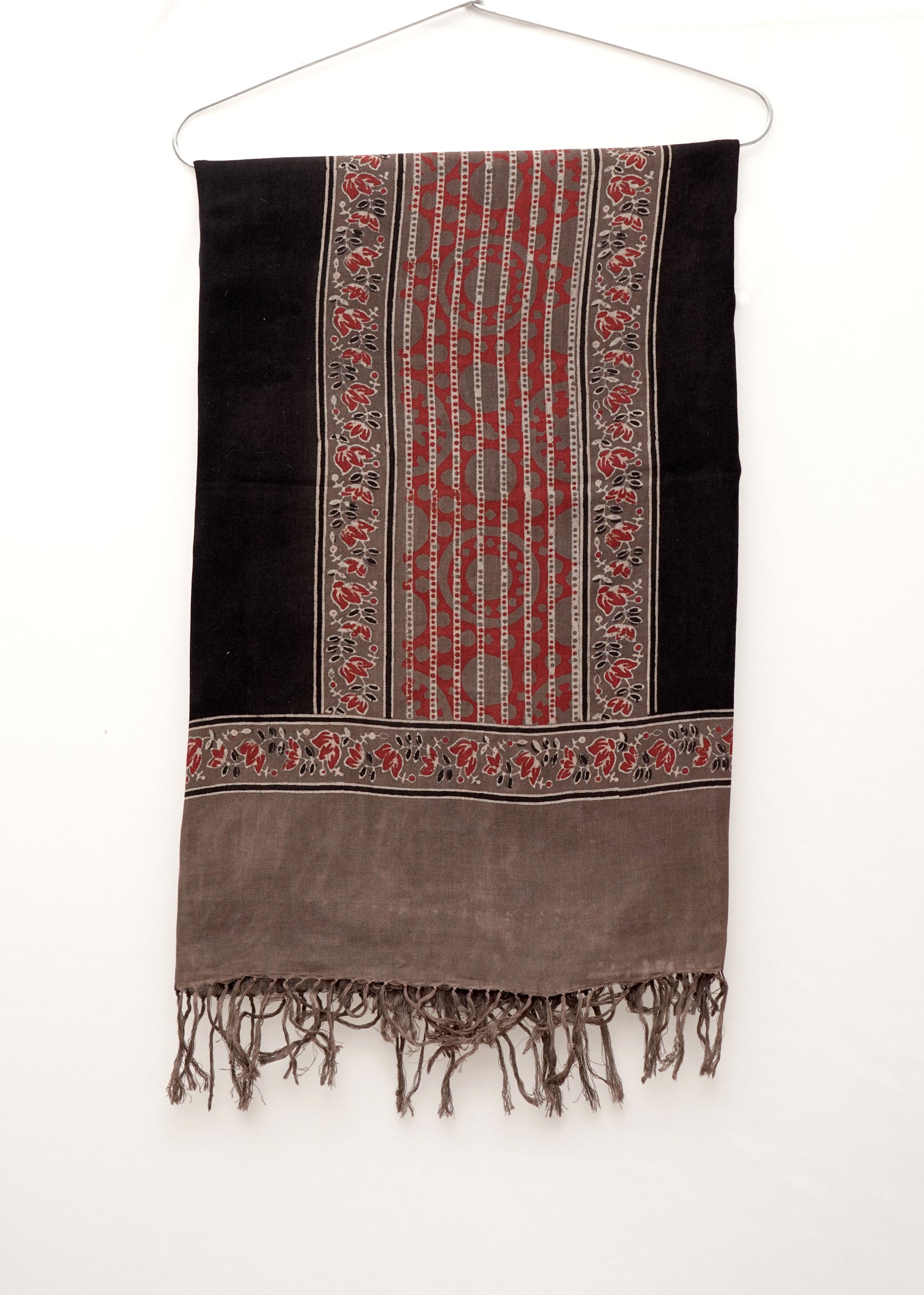 Ajrak Shyam Rekha | Handwoven Dupatta