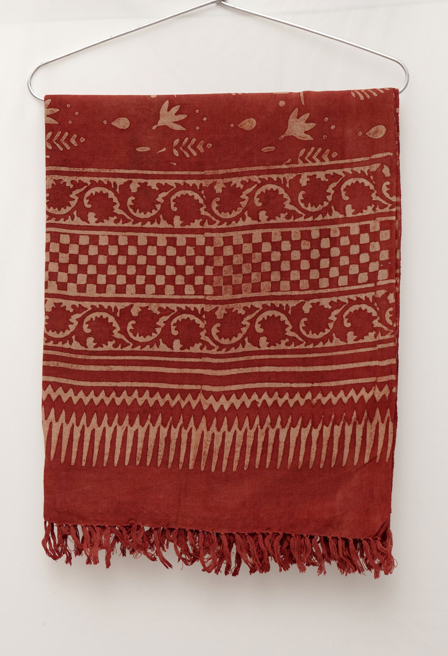 Ajrak Agni Rekha | Handwoven Dupatta