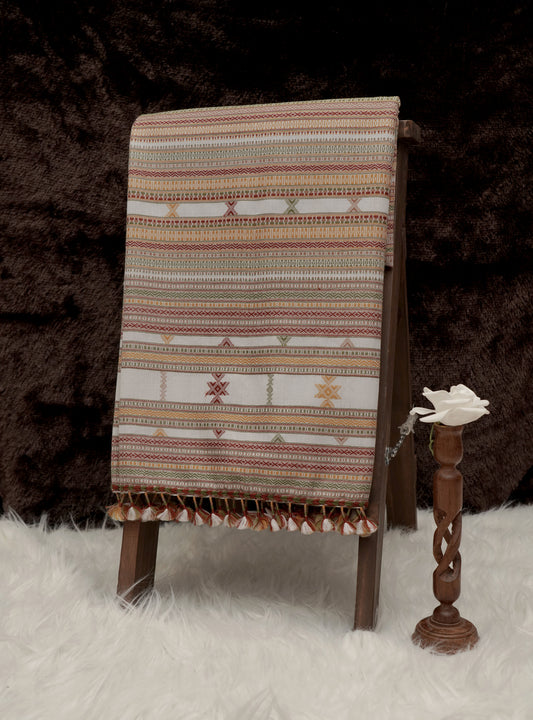 Autumn Mosaic | Wool Handwoven Kutch Shawl