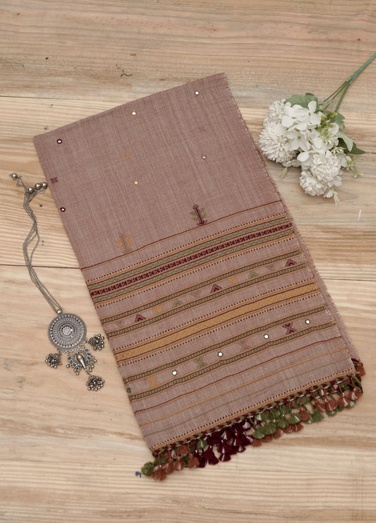 Desert Bloom | Handcrafted Wool Mirrorwork Kutch Stall