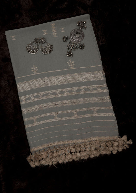 Sand Dune | Wool Mirrorwork Handwoven Kutch Stall