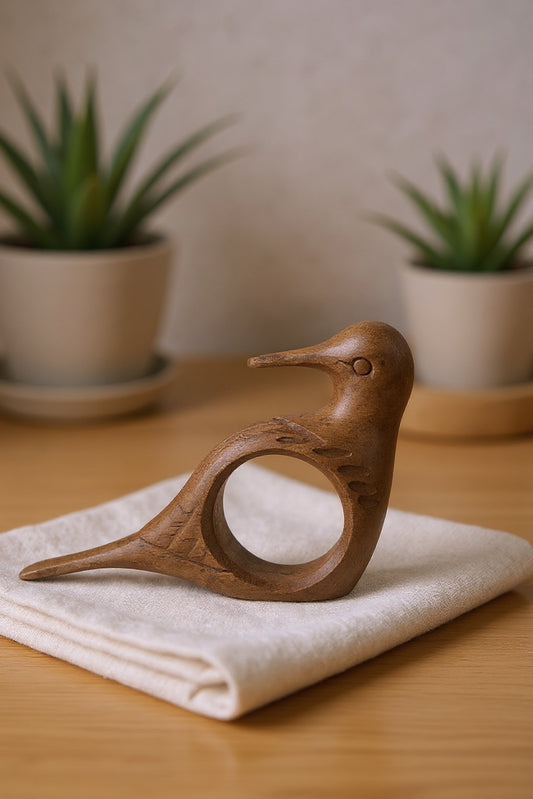 Serene Sparrow Tissue Holder | Handcrafted Wooden Tissue Box