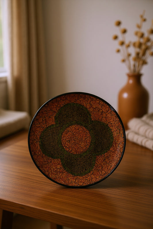 Floral Medley Plate | Handcrafted Decorative Wooden or Ceramic Plate