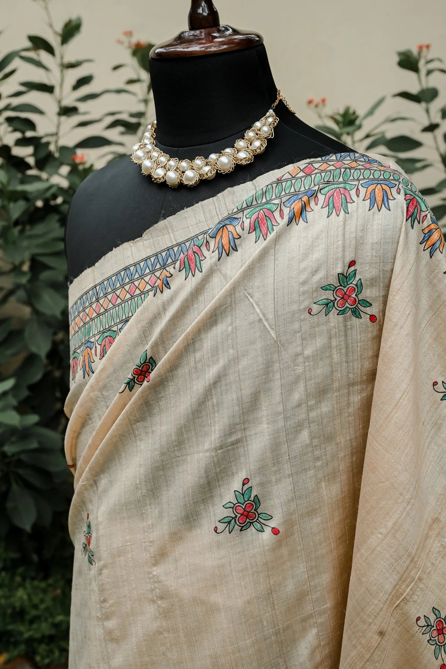 Eternal Vows Mithila Wedding Saree | Handpainted Madhubani Bridal Wear