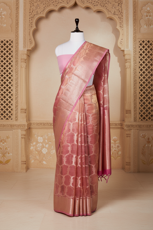 Zari Saaz Saree | Handwoven Banarasi Silk Saree