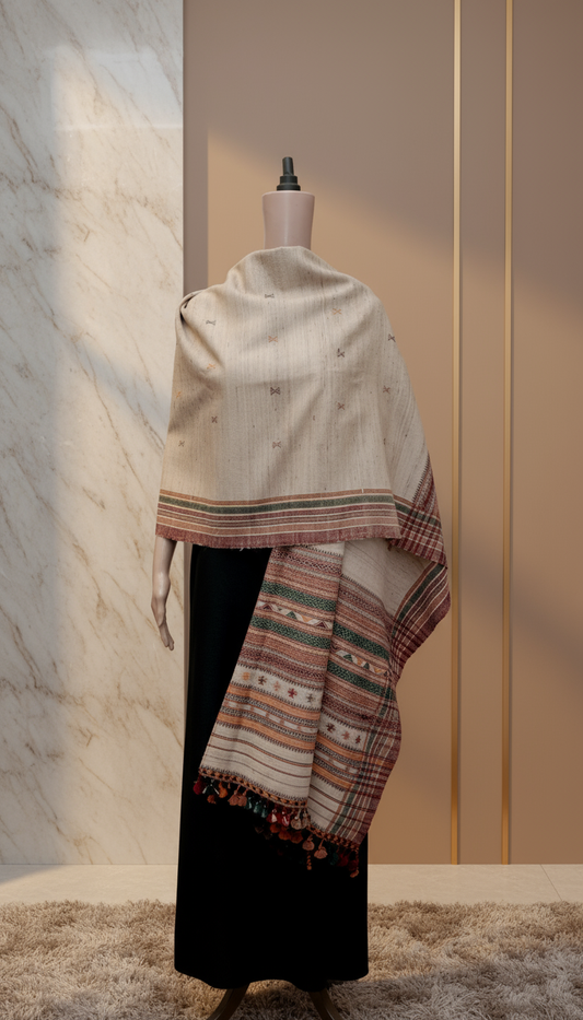 Desert Folk | Wool Handwoven Kutch Shawl