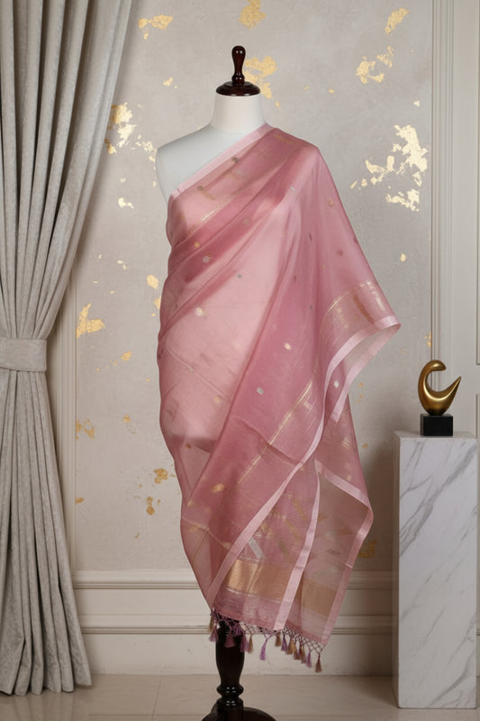 Baingani Parchhai Dupatta | Handwoven Banarasi Silk Dupatta