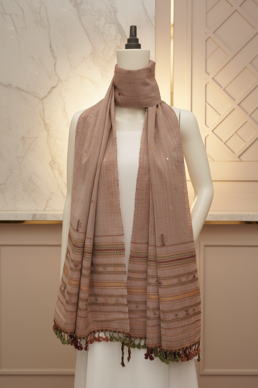 Desert Bloom | Handcrafted Wool Mirrorwork Kutch Stall