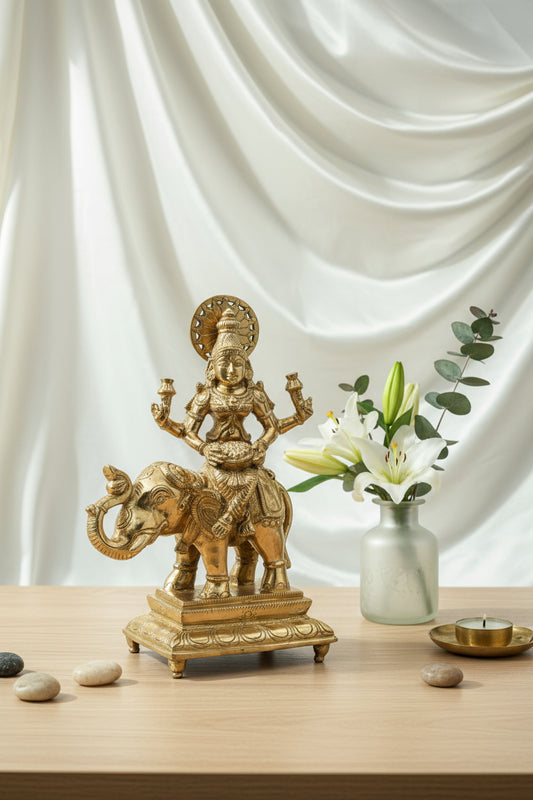 Gaja Lakshmi (The goddess of fortune accompanied by elephants)