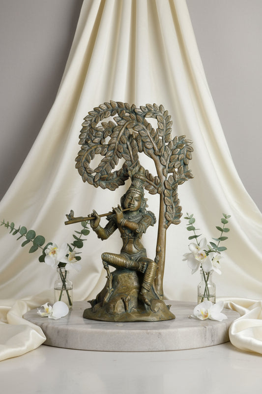 Vansidhari Krishna (The flute-bearer beneath the tree of love)