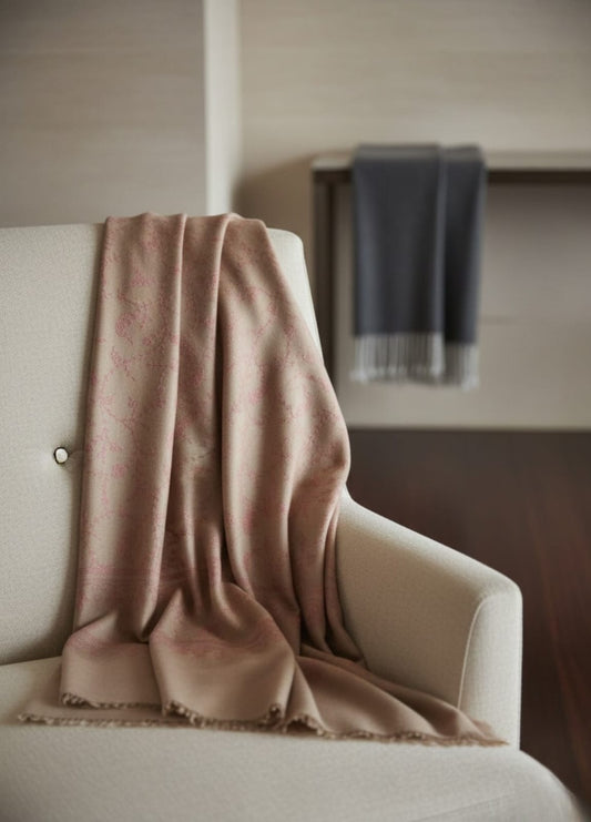 Gulab-Rooh Pink Essence Handwoven Shawl