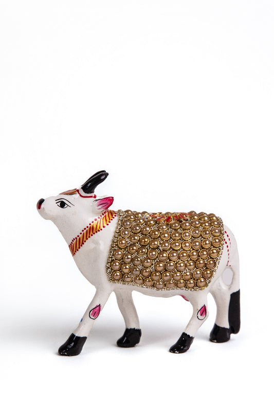 Kamadhenu Divine Decor | Handcrafted Sacred Cow Idol for Home & Puja