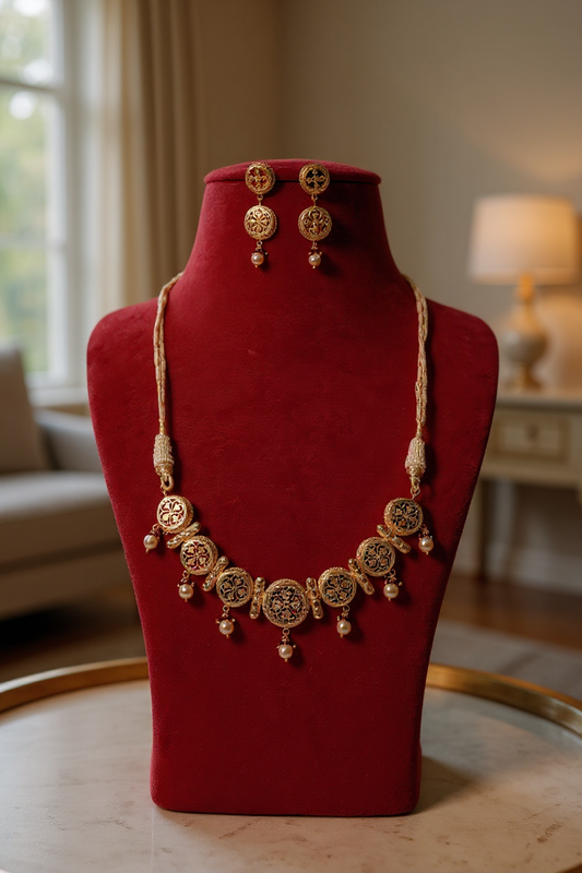 Heritage Thewa Choker Set – Rajwadi Elegance Jewellry
