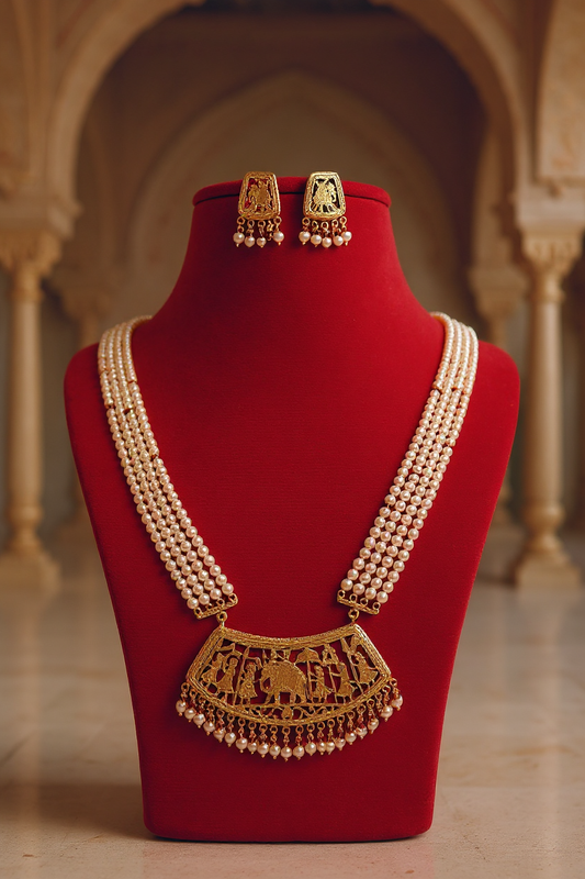 Persia Thewa Pearl Layer Royal Jewellry Set