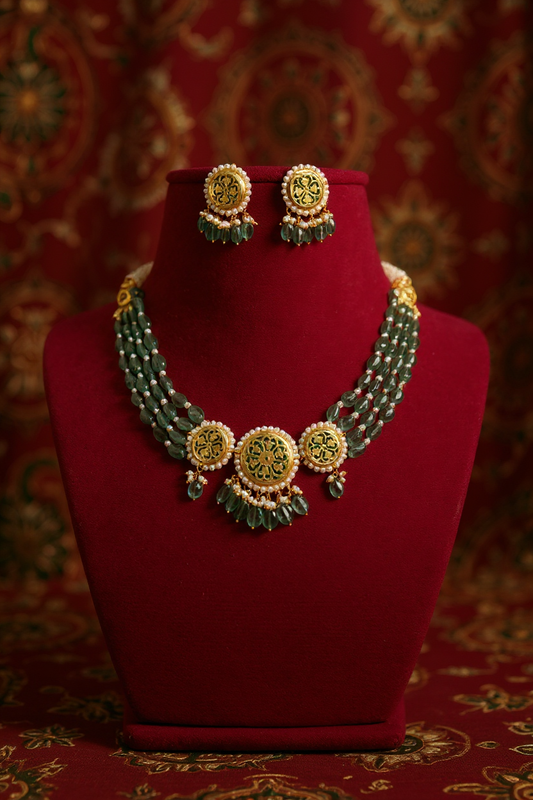 Shahi Baagh Thewa Royal Garden Ethnic Necklace