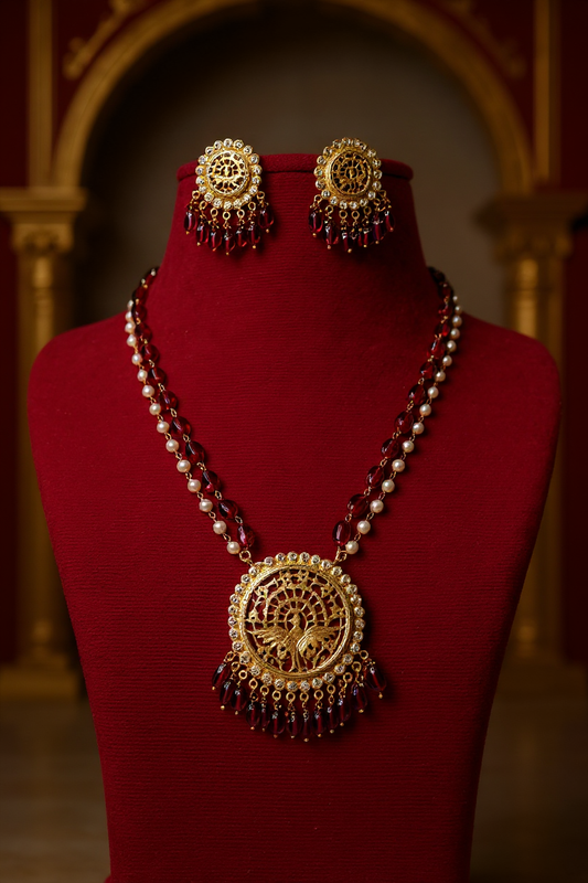 Dancing Peafowl Ethnic Jewellry Set – Royal & Intricate Design