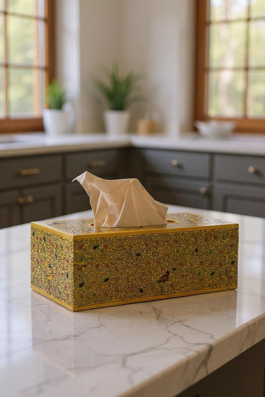 Chinar Grove Tissue Box | Handcrafted Wooden & Elegant Tissue Holder