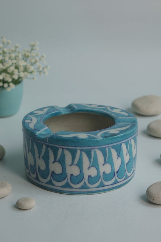 Twilight Bloom Handpainted Decorative Ashtray