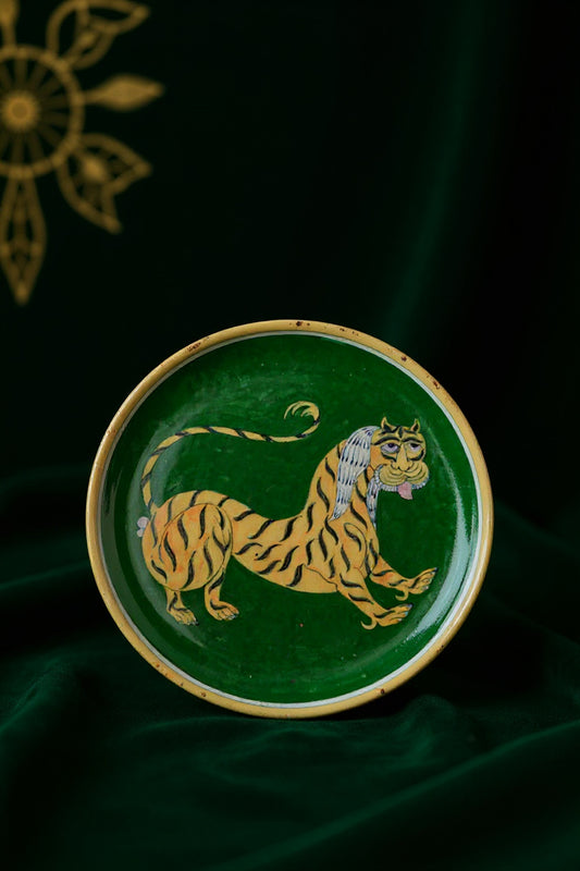Tiger Spirit Handmade Decorative Ceramic Plate