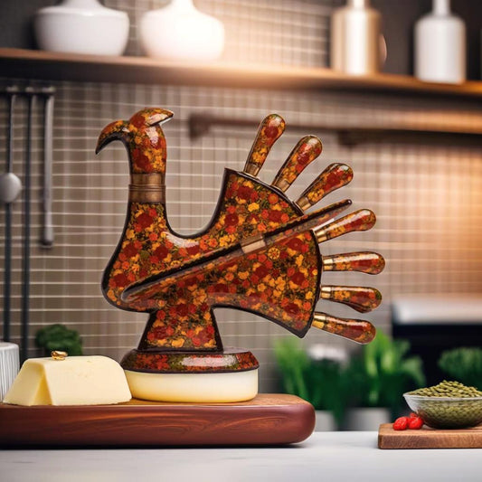 Gulnaar Heritage Knife Holder | Handcrafted Wooden Knife Organizer