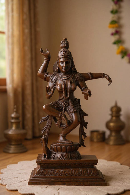 Divine Rhythm: Handcrafted Wooden Nataraja Idol | Lord Shiva Dance of Creation