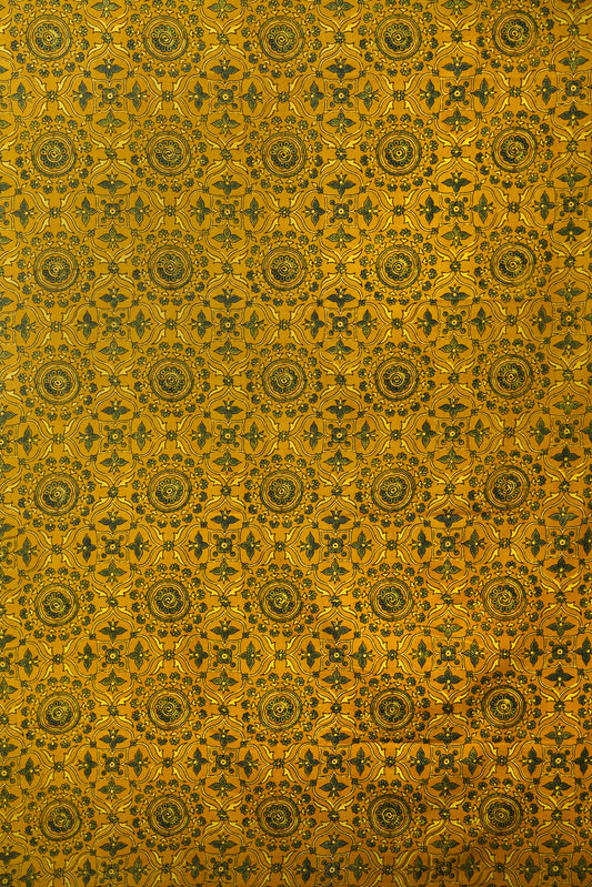 Golden Heritage Ajrak Cotton Fabric