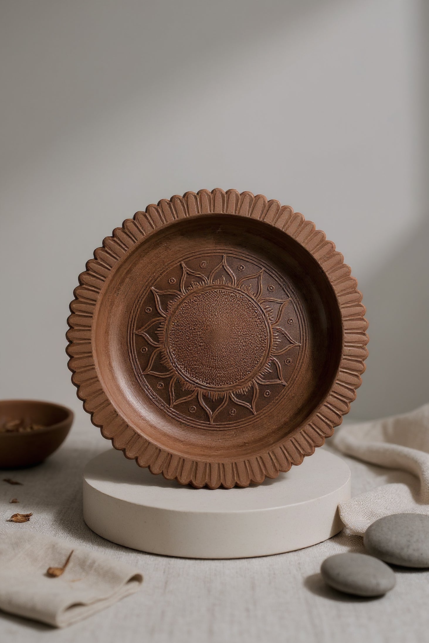 Sunburst Terracotta Platter