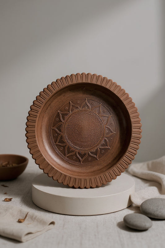 Sunburst Terracotta Platter