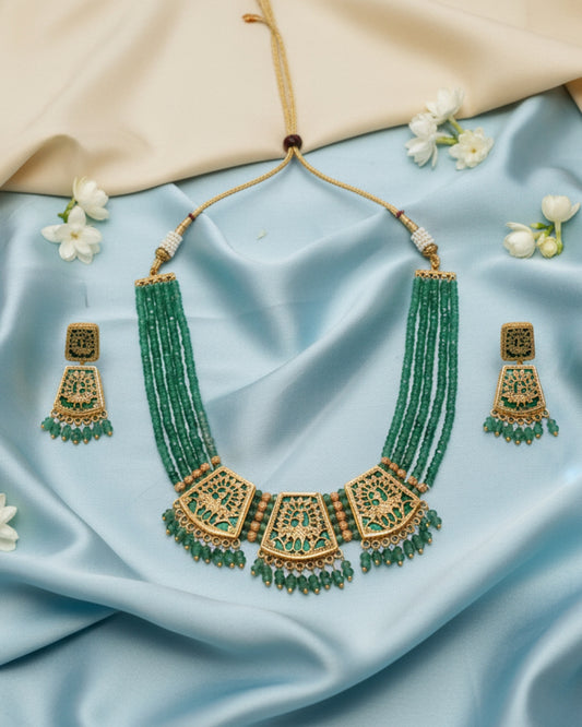 Noor-e-Zamaneh – Thewa Pendant Necklace