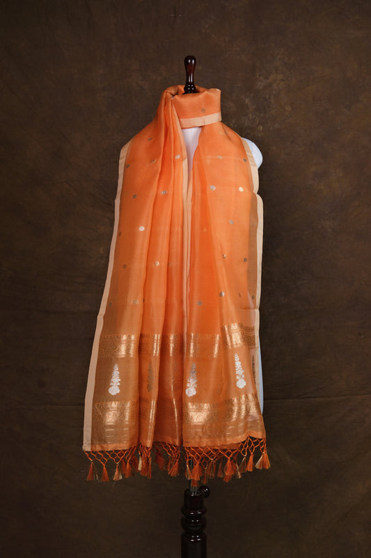 Kesariya Phool Dupatta
