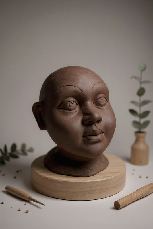 Terracotta Baby Face black