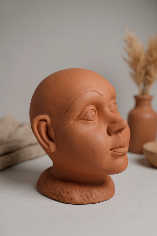 Terracotta Head Sculpture