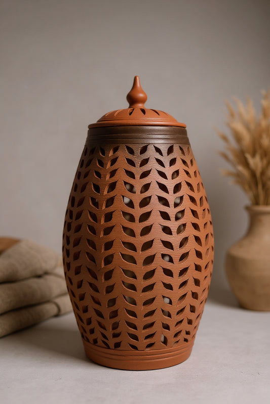 Terracotta jar Vase lamp