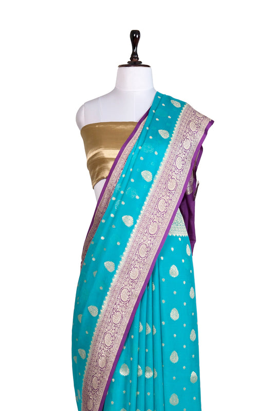 Neela Rangrez Saree