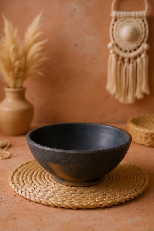 Midnight Smoke Terracotta Bowl