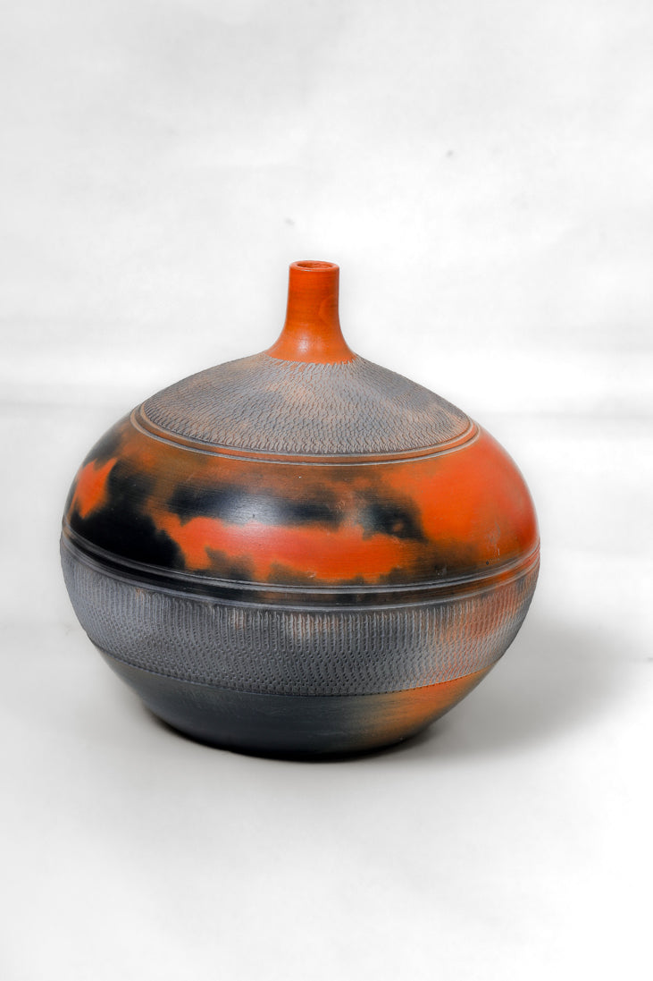Ember Horizon Terracotta Vase