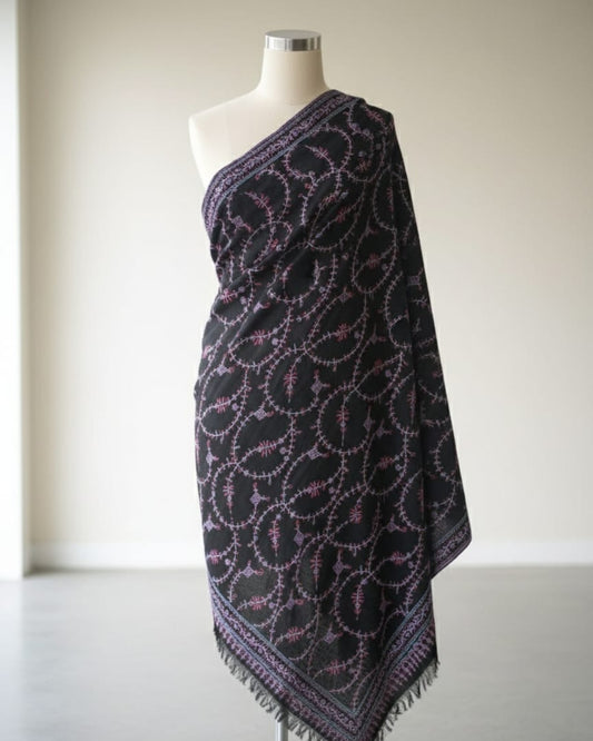 Kaali Parindah Luxury Pure Pashmina Shawl