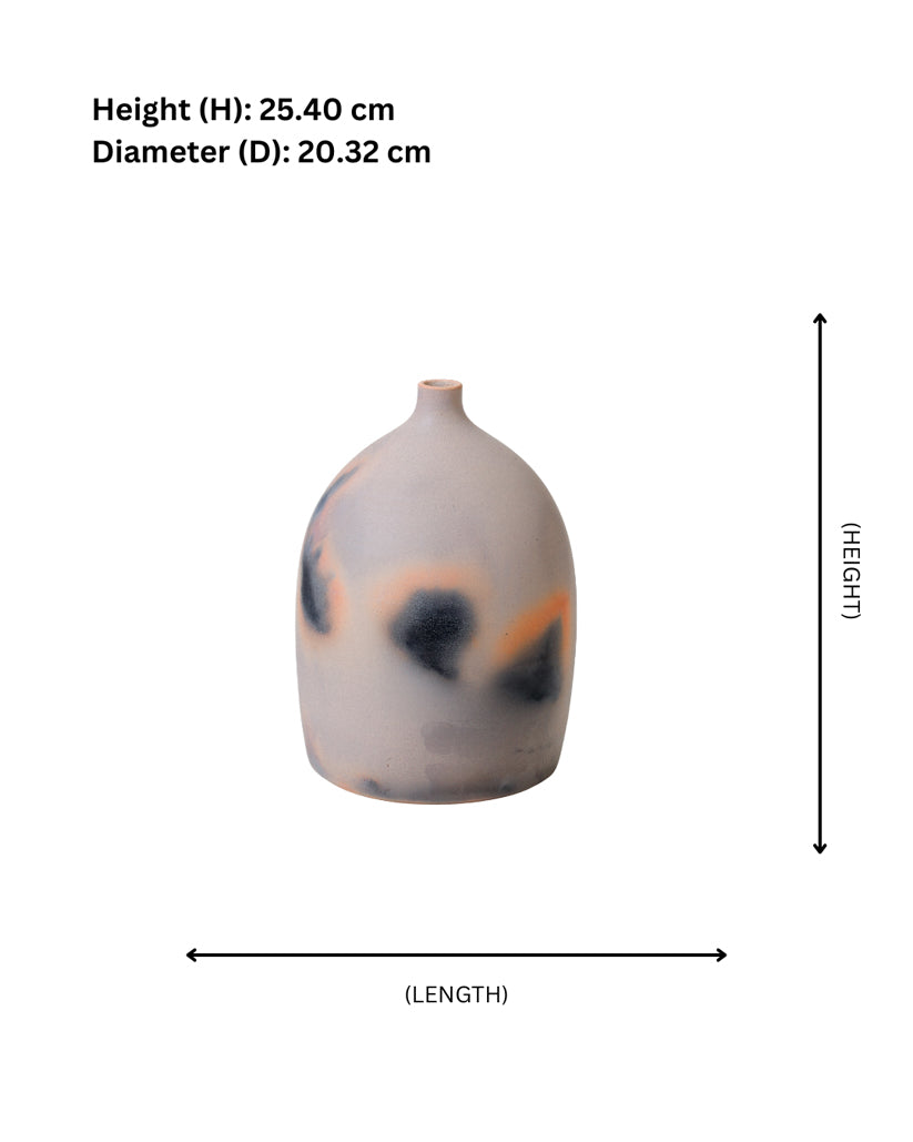 Ember Mist Terracotta Bottle Vase