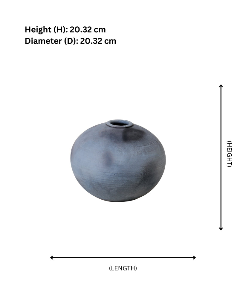 Moon Mist Vase – Traditional Terracotta Art for Home Décor