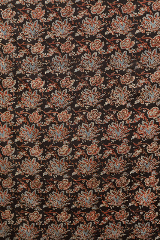 Ajrak Midnight Blossom Fabric