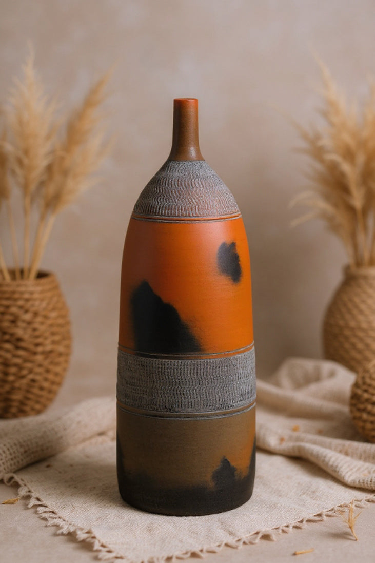 Handmade The Sentinel Form Terracotta Artwork – Natural & Elegant Décor