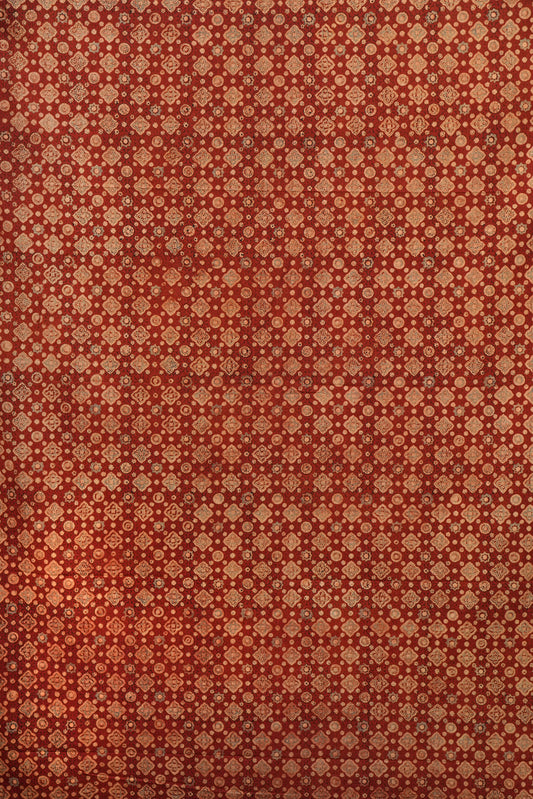Ajrak Ruby Mosaic Fabric